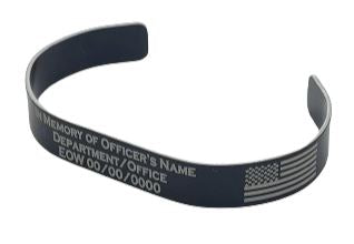 Black Custom Engraved Memorial Bracelet Gifts Engrave
