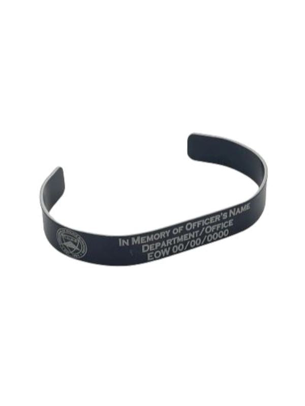 Black Custom Engraved Memorial Bracelet Gifts Engrave