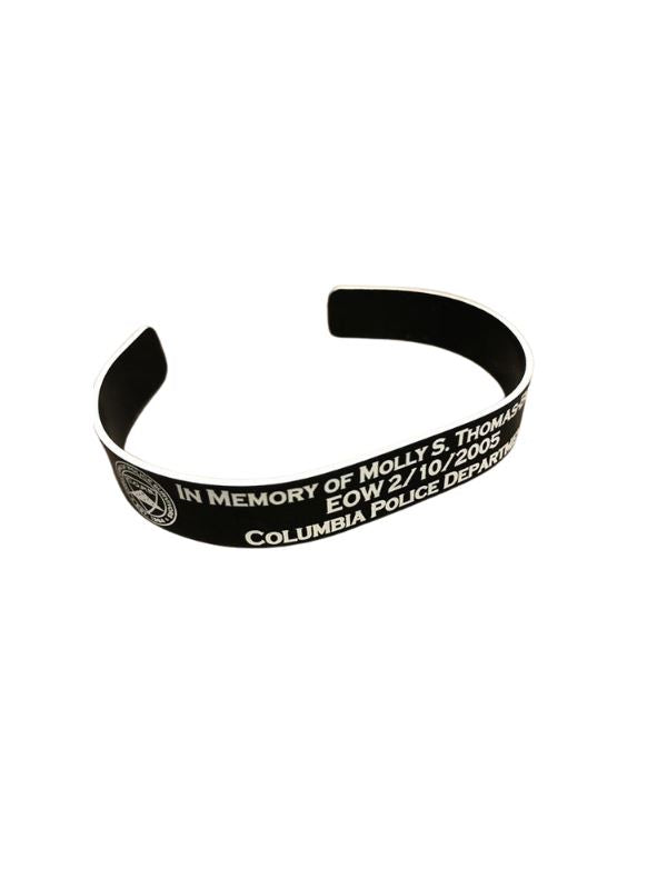 Black Custom Engraved Memorial Bracelet Gifts Engrave