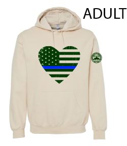 Adult Heart Hoodie-Tan Fast Yowi