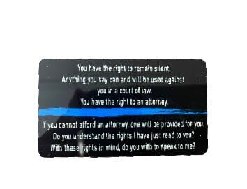 Personalized Miranda Rights Card JDS