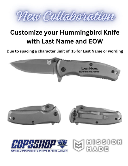 Customized Hummingbird Knife from Mission Made Tactical Gear 