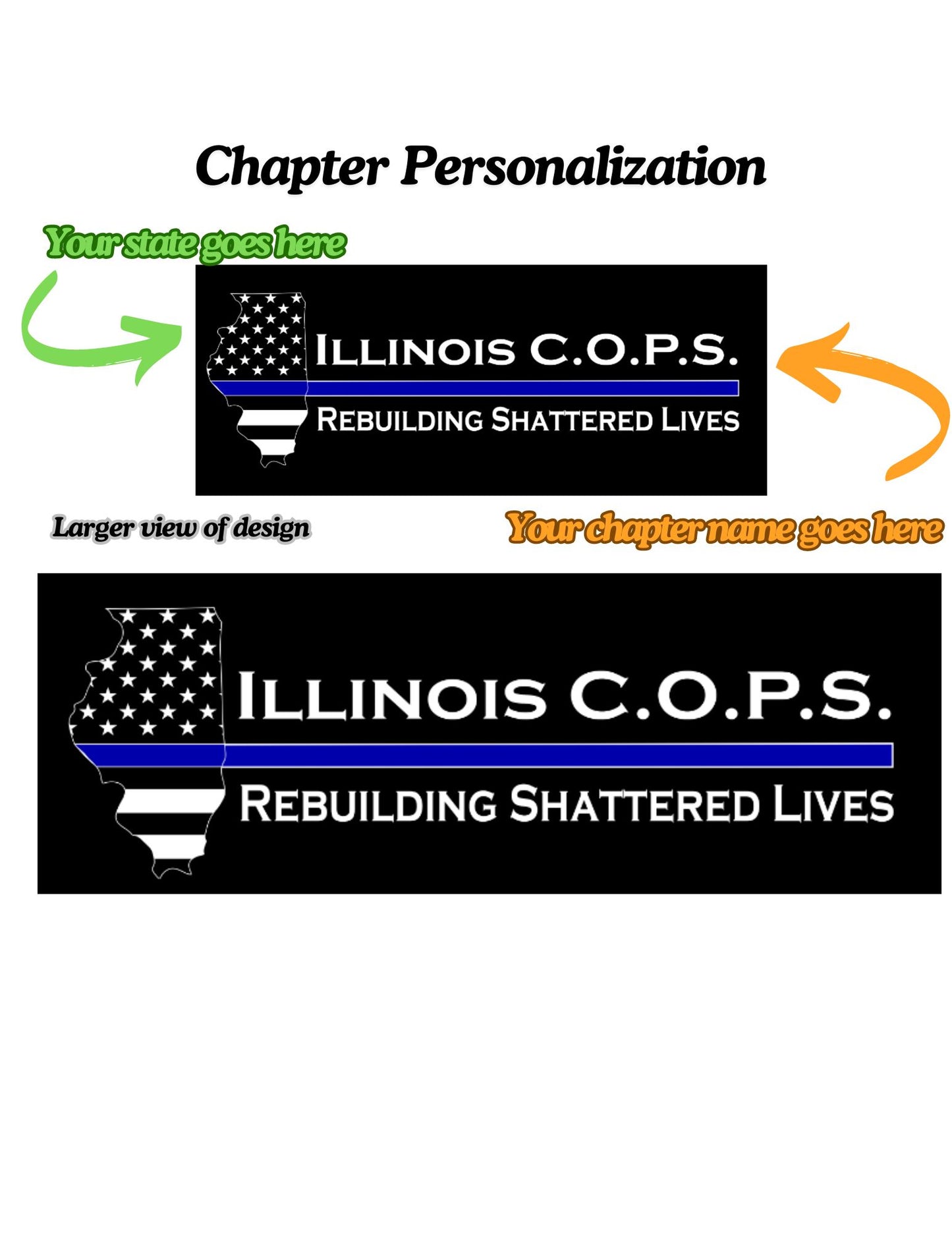 Personalized Chapter Design T-Shirt COPS SHOP