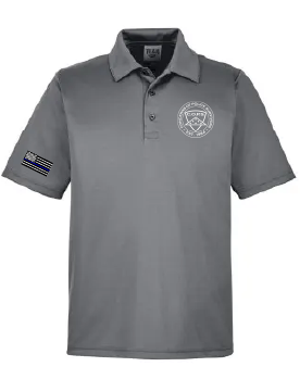 Charcoal Polo with TBL Flag Sleeve Medium Rare