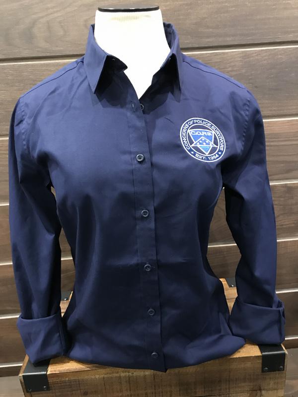 Button Down Twill Women COPS SHOP Small