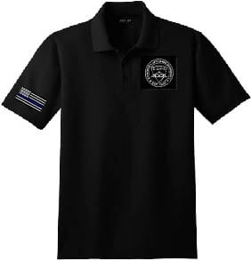 Black Polo with TBL Flag Sleeve Medium Rare 