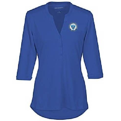 Women's 3/4 Sleeve Henley 4 Imprint 