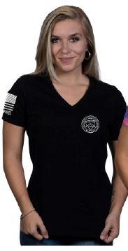 Nine Line Women's V-Neck Black Nine Line 