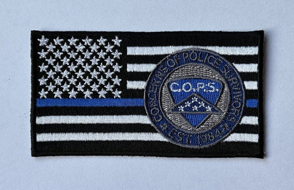 Thin Blue Line Iron On Patch CODE 4 