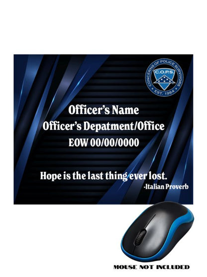 C.O.P.S. Rectangle Mouse Pad (Customizable) JDS 