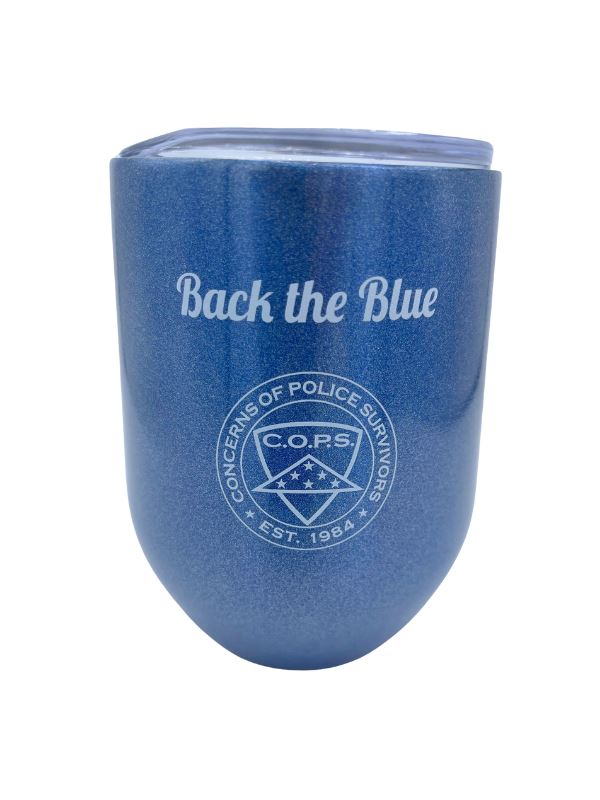 Blue Sparkle Wine Tumbler Discount Mugs 