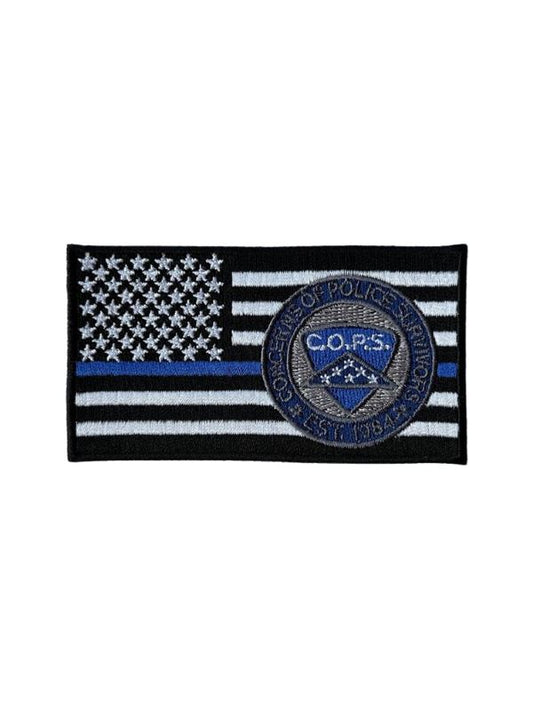 Thin Blue Line Iron On Patch CODE 4 