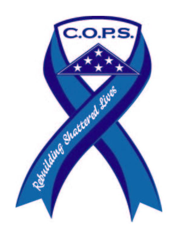 C.O.P.S. 5" Ribbon Car Decal Carstickers 