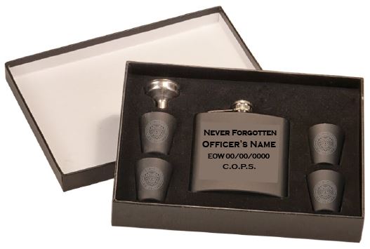 Customized Flask and Shot Glass Set JDS 