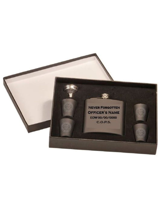 Customized Flask and Shot Glass Set JDS 