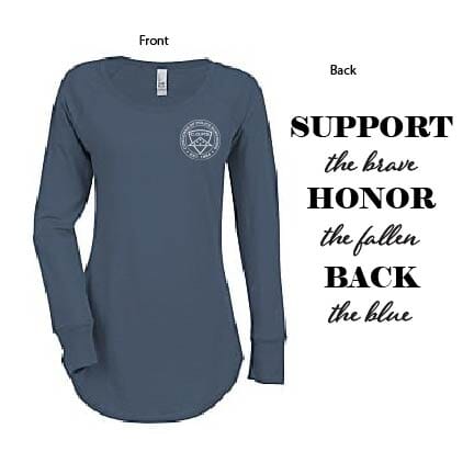 Support Honor Back Ladies Long Sleeve T-Shirt 4 Imprint 
