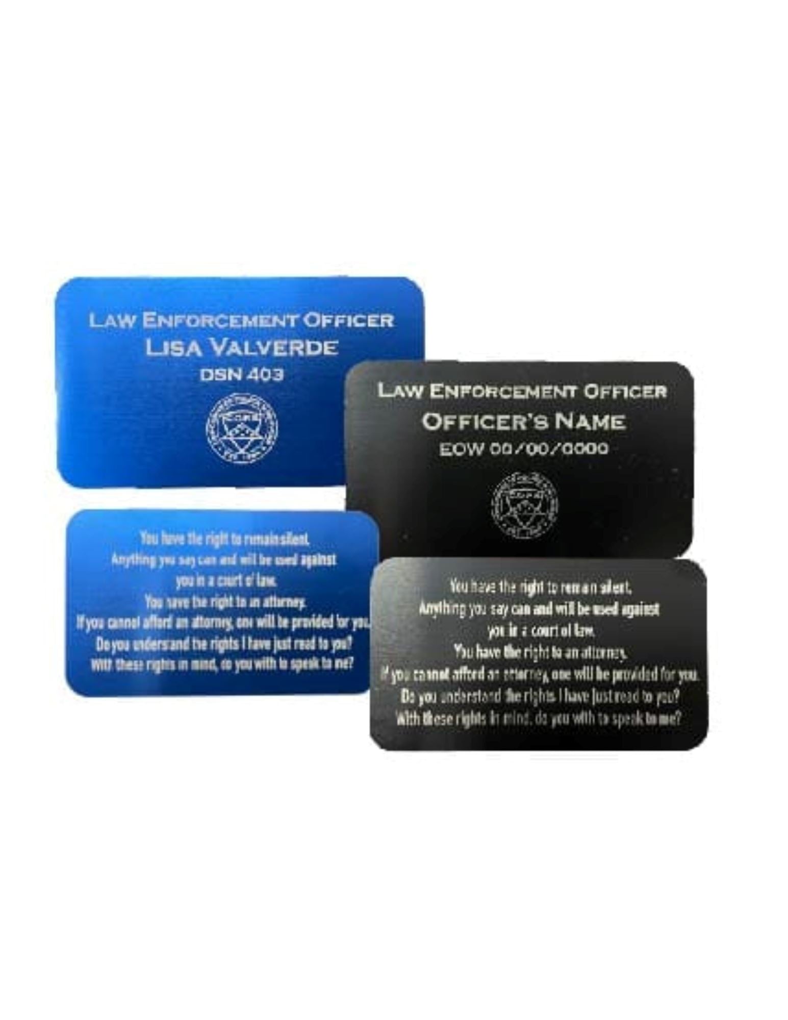 Engraved Miranda Rights Wallet Card JPPlus 