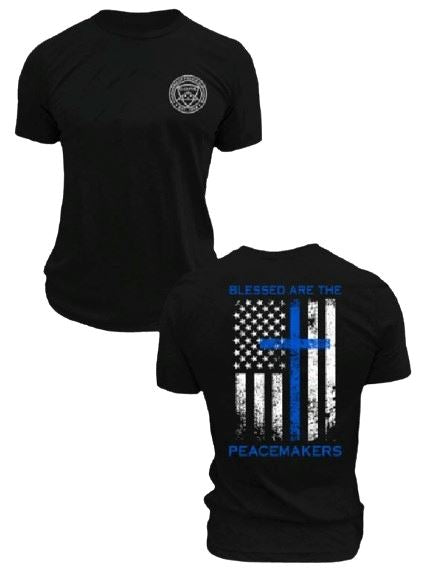 Relentless Defender - C.O.P.S. "Blessed Are the Peacemakers" Thin Blue Line Cross Relentless Defender 