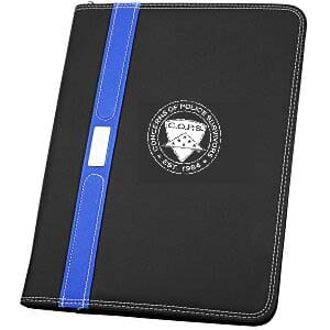 Royal and Black Padfolio 4 Imprint 