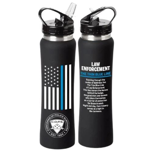 Thin Blue Line Water Bottle Positive Promotions 