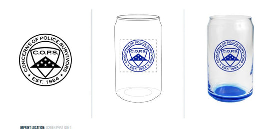 Blue Bottom Glass Tumbler Quality Logo Products 