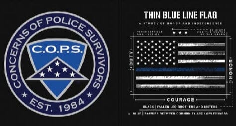 Nine Line - C.O.P.S. "Thin Blue Line Flag" Schematic Sweatshirt Nine Line 