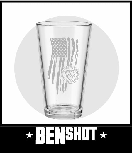 Flag C.O.P.S. Glass Tumbler BenShot 