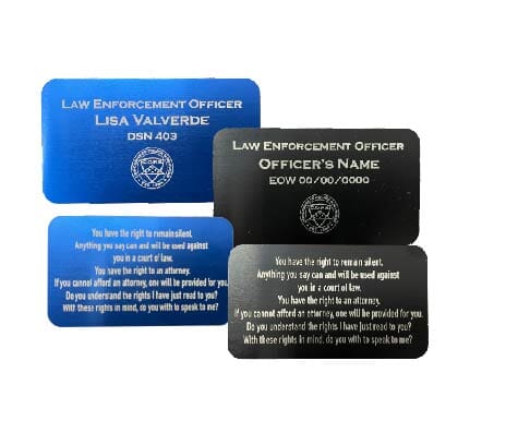 Engraved Miranda Rights Wallet Card JPPlus 