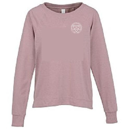 Ladies Pink Terry Cloth Crewneck 4 Imprint 