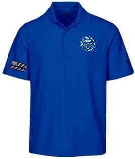 Royal Blue Polo with TBL Flag Sleeve Medium Rare 