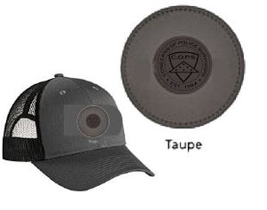 Trucker's Hat With Taupe Patch 4 Imprint 
