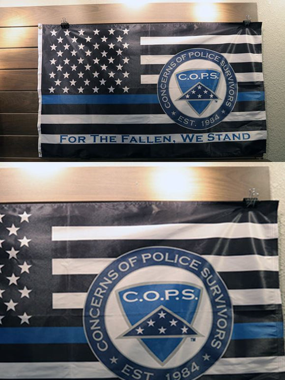 Blue Line 3x5 Flag - 1350 Gifts COPS SHOP 