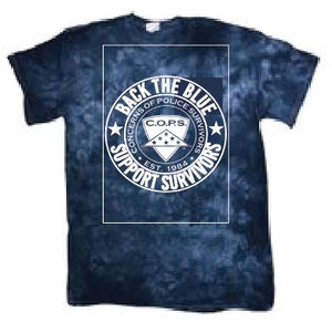 Back The Blue Tie-Dye Shirt Positive Promotions 
