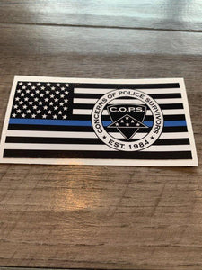 Blue Line Decal Gifts COPS SHOP 