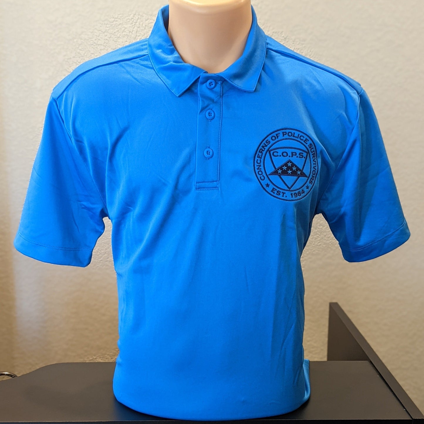 Performance Polo- Brilliant Blue 4 Imprint 