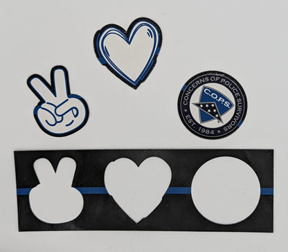 Peace Love COPS Magnet AIA Branding Solutions 