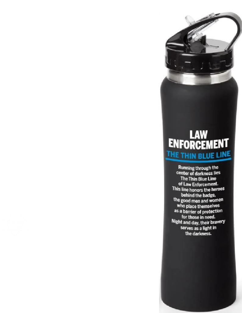 Thin Blue Line Water Bottle COPS SHOP