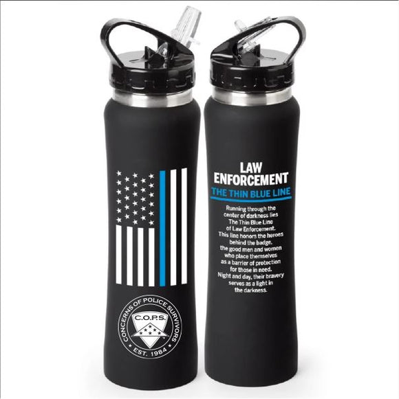 Thin Blue Line Water Bottle Positive Promotions 